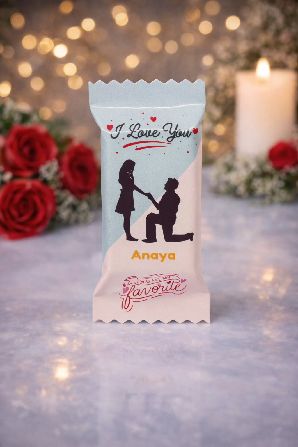 Personalized Couple KitKat Chocolate (12.1g) β Photo, Name & Message Printed