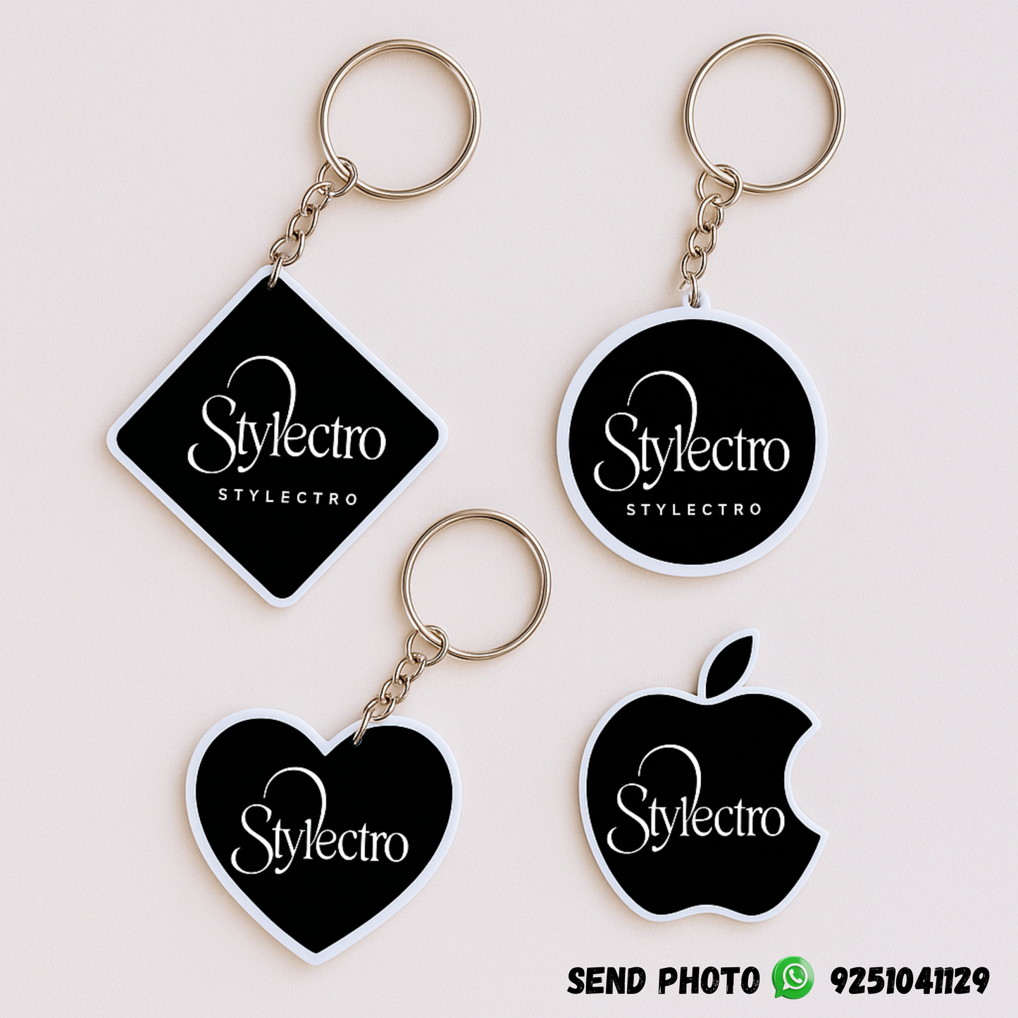 Customized Double-Sided MDF Keychain Combo (Set of 4)