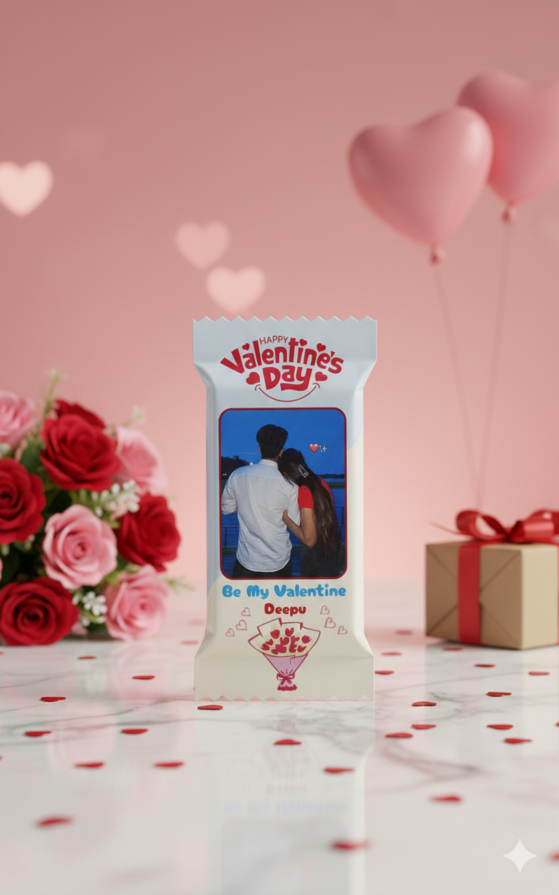 Personalized Valentine day KitKat Chocolate (28.5 g) – Photo, Name & Message Printed