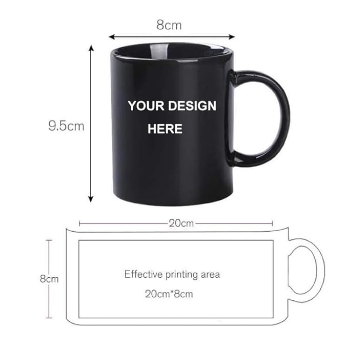 Personalised Black Magic Mug (325 ml) – Heat Sensitive Photo Reveal Mug