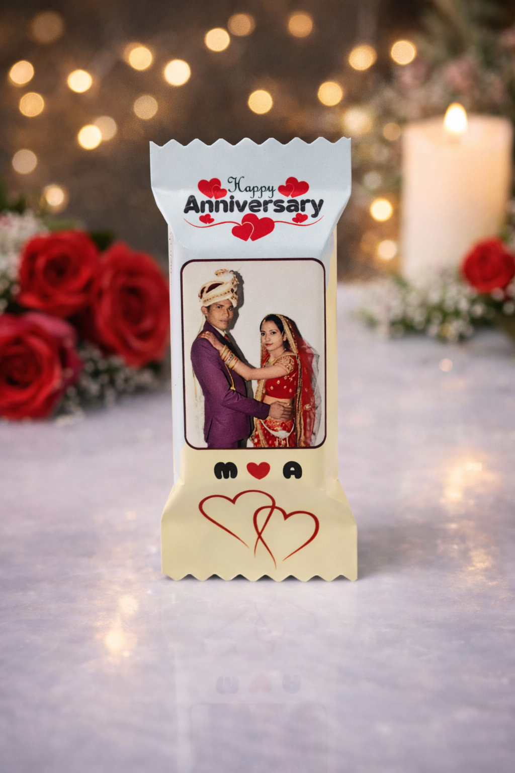 Personalized Anniversary KitKat Chocolate (12.1g) – Photo, Name & Message Printed