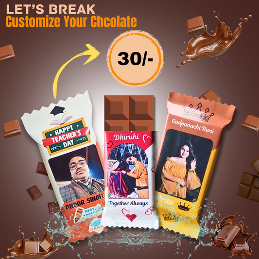 Teachers Day Special – Personalized Chocolate Gift | Custom Photo & Name Print